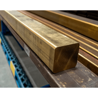 Квадрат бронзовый ДКВНТ 20x20 мм БрХ1Цр ГОСТ 1628-2019