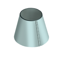 Обечайка оцинкованная коническая 3000x2020x20 мм 09Г2С ГОСТ 14249-89