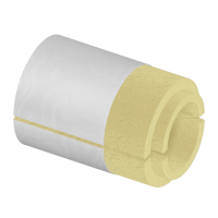 Скорлупа ППУ фольгированная 219x40 мм для труб ГОСТ 30732-2020