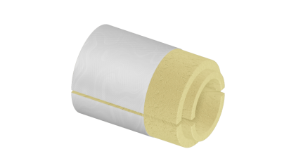 скорлупу ППУ фольгированная 426x40 мм для труб купить в Краснодаре