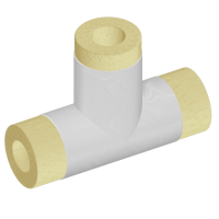 Тройник теплоизоляционный минераловатный оцинкованный 219x108 мм ГОСТ 30732-2020