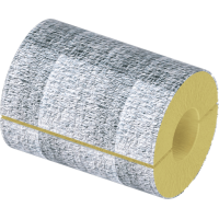 Цилиндр теплоизоляционный минераловатный вырезной фольгированный 630x100x1200 мм НГ Ц 100 ГОСТ 23208-2022