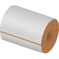 Цилиндр теплоизоляционный базальтовый вырезной оцинкованный 102x30x1200 мм Г1 Ц 100 ГОСТ 23208-2022