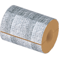 Цилиндр теплоизоляционный базальтовый навивной фольгированный 102x50x1000 мм Г1 Ц 100 ГОСТ 23208-2022