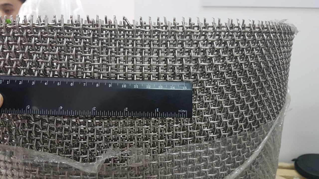 Сетка нержавеющая рифленая (канилированная) 15x15x3,6 мм 12Х18Н10Т ГОСТ 3306-88 фото